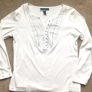 Woman’s Medium white top with embellished front